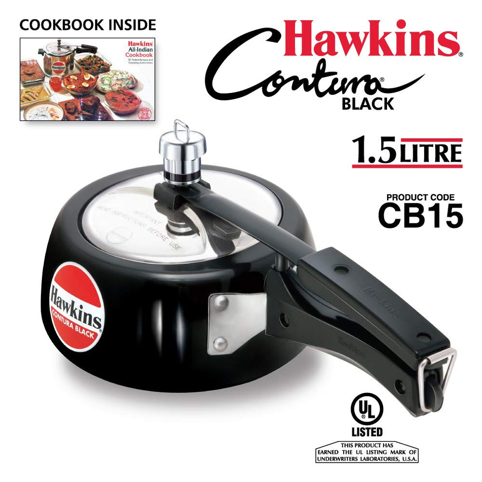 Hawkins Contura Hard Anodised Aluminium Pressure Cooker | Black