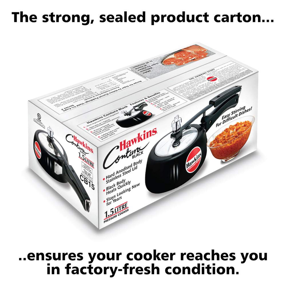 Hawkins Contura Hard Anodised Aluminium Pressure Cooker | Black