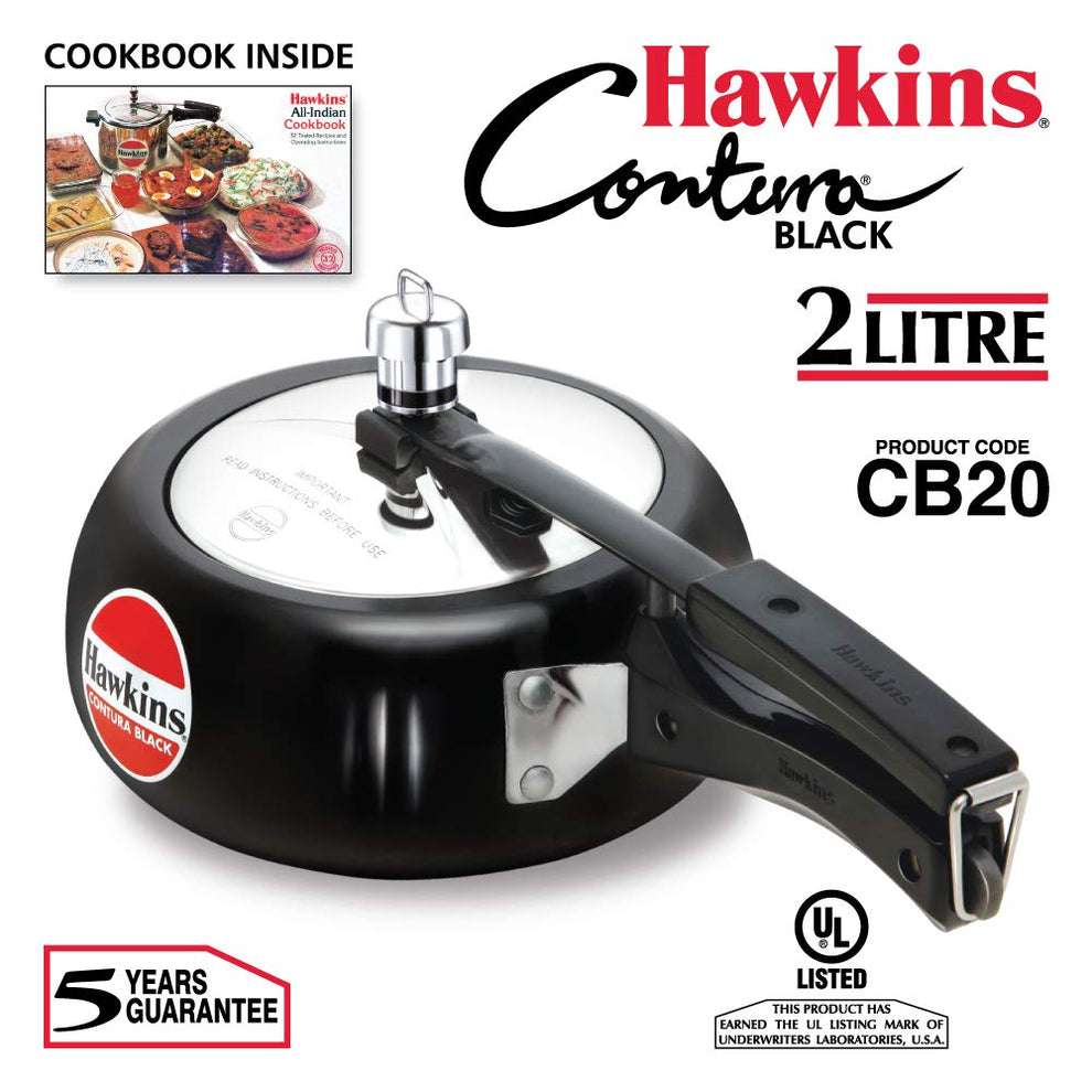 Hawkins Contura Hard Anodised Aluminium Pressure Cooker | Black