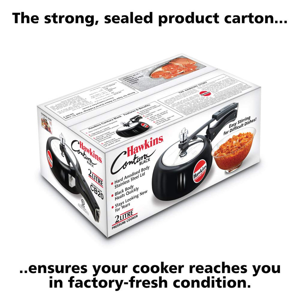 Hawkins Contura Hard Anodised Aluminium Pressure Cooker | Black