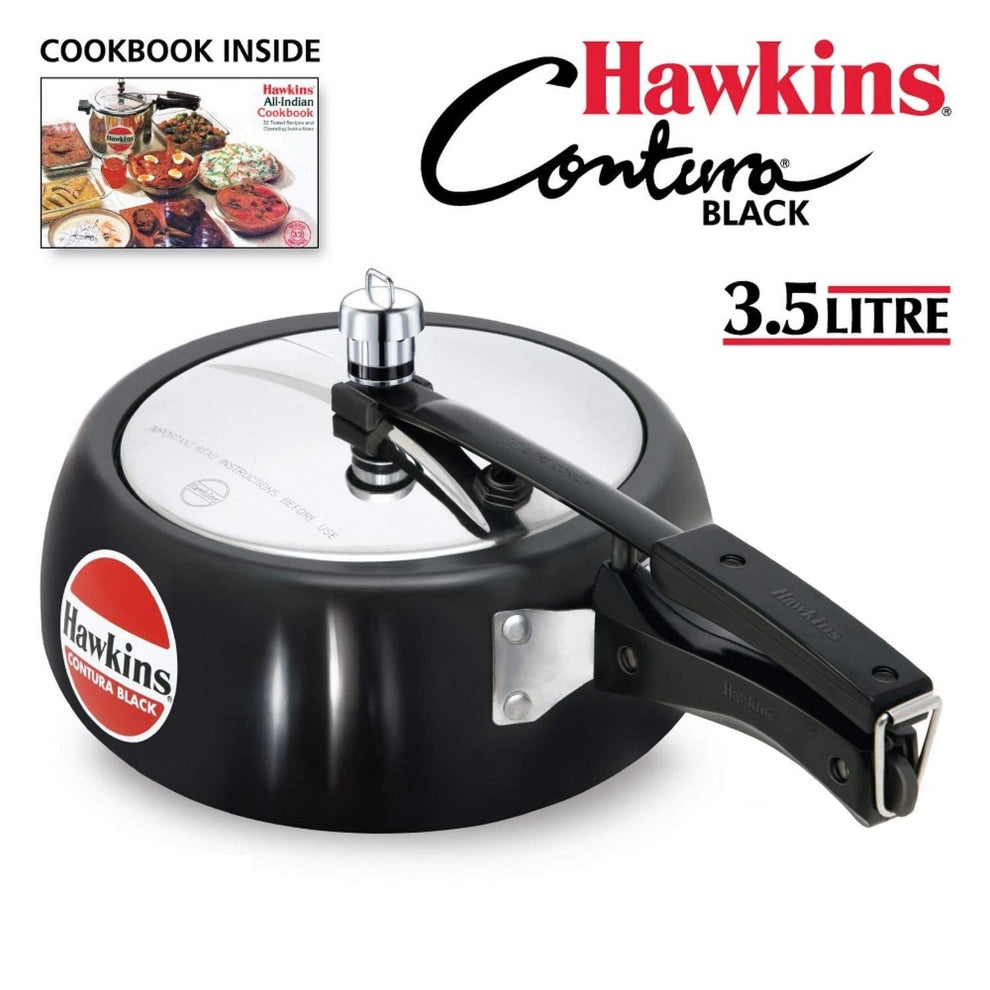 Hawkins Contura Hard Anodised Aluminium Pressure Cooker | Black