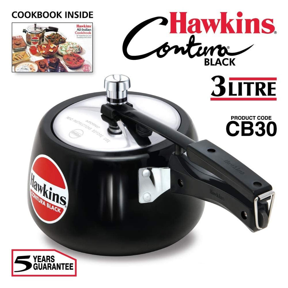 Hawkins Contura Hard Anodised Aluminium Pressure Cooker | Black