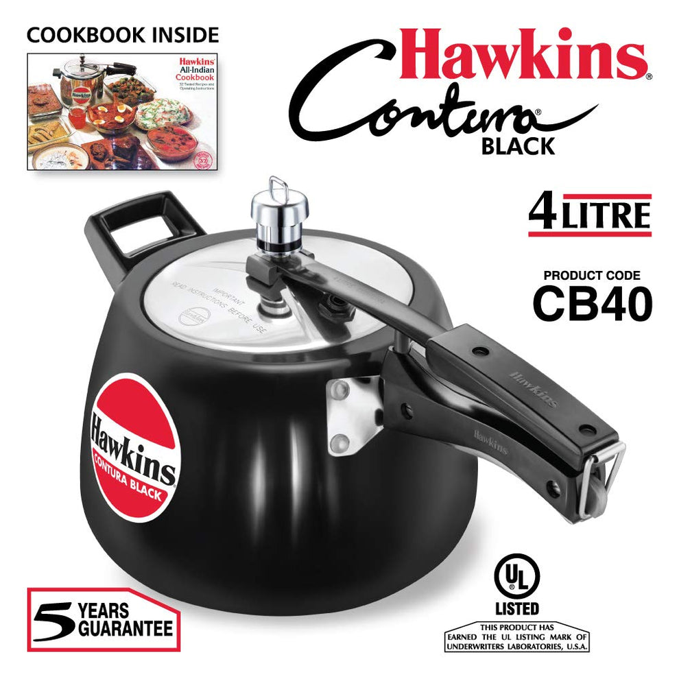 Hawkins Contura Hard Anodised Aluminium Pressure Cooker | Black