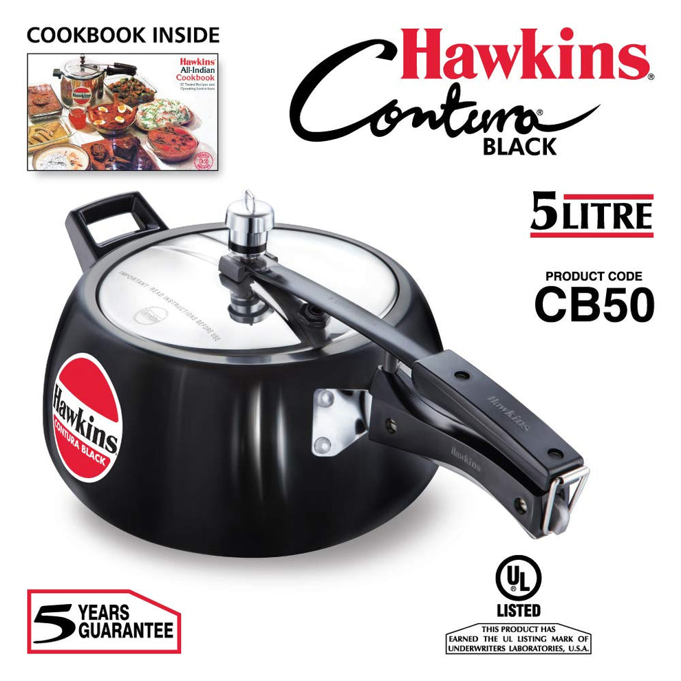 Hawkins Contura Hard Anodised Aluminium Pressure Cooker | Black