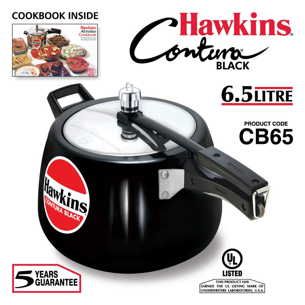 Hawkins Contura Hard Anodised Aluminium Pressure Cooker | Black