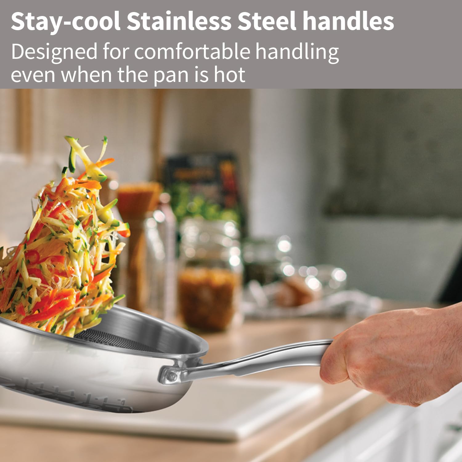 Hawkins Triply Fry Pan 18cm Nonstick with Glass Lid