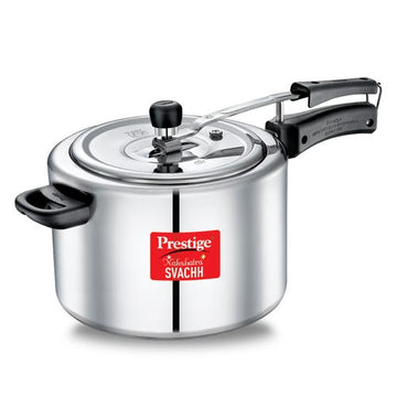 Prestige Nakshatra Plus Svachh Aluminium Inner Lid Pressure Cooker | Deep Lid for Spillage Control | Durable & Easy to Clean