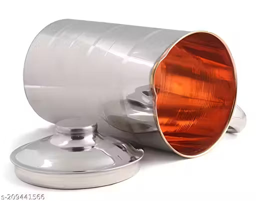 Stainless Steel Outer & Pure Copper Inner Water Jug – Durable & Stylish