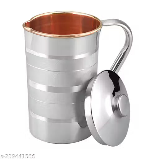 Stainless Steel Outer & Pure Copper Inner Water Jug – Durable & Stylish