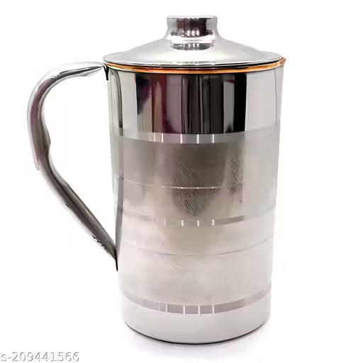Stainless Steel Outer & Pure Copper Inner Water Jug – Durable & Stylish